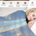 thumbnail image 3 of Patifu Sailboat Kids Throw Blanket,Ocean Waves Hawaii Summer Beach Bed Blanket for Boys Girls,Nautical Adventure Theme  Blanket,Sea Blue Fuzzy Blanket 40x50in, 3 of 6
