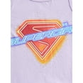 thumbnail image 2 of Supergirl Girls Gradient Rhinestone Character Graphic Tank Top, Sizes 4-16, 2 of 3