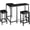 Black, variant on Space-Saving L-Shaped Bar Table Set with Power Outlets & USB - 63" 3- Counter Height Dining Set with 2 Stools - Breakfast Nook Corner Table for Apartment or Small Space - Modern