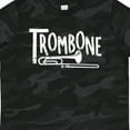 thumbnail image 4 of Inktastic Trombone  Rough  White Text Boys or Girls Toddler T-Shirt, 4 of 5