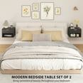 thumbnail image 4 of HOMCOM Floating Nightstands Set of 2, Bedside Tables with Fluted Drawer, 4 of 10