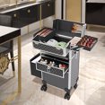 thumbnail image 5 of Professional Rolling Makeup Case Travel Cosmetic Storage Box Moving Salon Trolley 50kg, 5 of 12