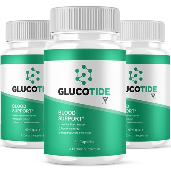 (3 Pack) Glucotide Advanced Blood Support Capsules, Glucutide Supplement (180 Capsules)