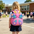 thumbnail image 2 of Weebloom School Backpack For Kids Girls Cute Adorable Butterfly Pattern Kindergarten Backpack Bookbag Preschool Elementary Red, 2 of 6