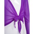 thumbnail image 7 of YiZYiF Kids Girls Ballet Dance Gymnastics Cover-Up Self Tie Cardigan Shrug Tops, 7 of 7