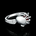 thumbnail image 3 of Jewelrypalace "Broken Heart" Gothic Rib Cage Heart Love 2ct Genuine Garnet Statement Ring 925 Sterling Silver, 3 of 5