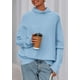 thumbnail image 2 of Suéter PRETTYGARDEN Azul con Cuello Alto y Mangas Murciélago Talle S, 2 of 8