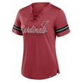thumbnail image 2 of Women's Fanatics Cardinal Arizona Cardinals Play Script Lace-Up T-Shirt, 2 of 3