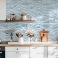 thumbnail image 7 of DAZLUT Modern Peel and Stick Wallpaper Self Adhesive Wallpaper Boho Contact Paper Blue Geometric Wallpaper Removable Decorative Wallpaper for Bedroom Bathroom Cabinets Decor Vinyl,17.3" x 590", 7 of 7