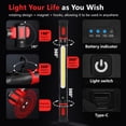 thumbnail image 3 of Kidsjoy LED Under Hood Work Light Bar, 3000LM Magnetic Rechargeable, 5200mAh Cordless for Automotive Repair, Black, 3 of 8