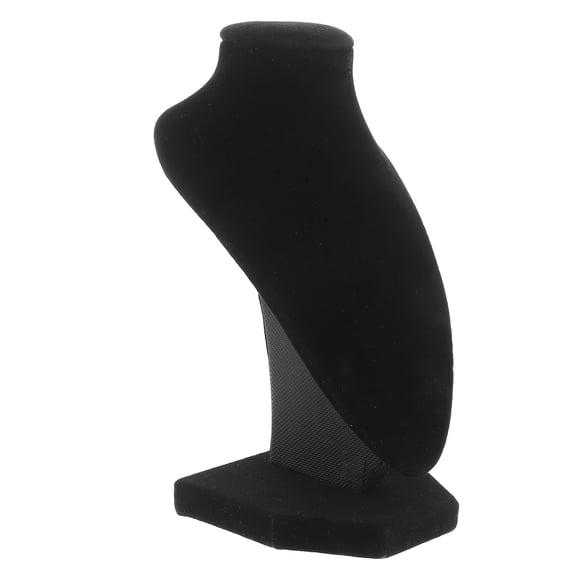 Soimiss Jewelry Bust Holder Elegant Black Plastic Necklace Display Stand For Mothers 1Set