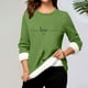 thumbnail image 1 of Heisall Womens Base Layer Shirts Autumn Winter Floral Print Round Neck Long Sleeve Thickened Fleece Teddy Shearling Warm Fitted Thermal Tops for Daily Cold Weather Wear, 1 of 3