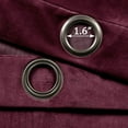 thumbnail image 3 of Lush Decor Prima Velvet Curtains Color Block Room Darkening Window Panel Set for Living, Dining, Bedroom (Pair), 95" L, Plum, 3 of 6