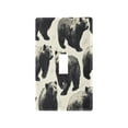 thumbnail image 2 of Switch Panel Switch Decoration 2.76x4.53x0.28 Inches Toggle Switch Switch Plate Wall Plates Living Room Kitchen Bedroom Study Switches Black Bear Seamless, 2 of 8