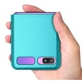 thumbnail image 3 of Case for Galaxy Z Flip, Nakedcellphone Protective Snap-On Cover [Grid Texture] for Samsung Galaxy Z Flip 5G Phone (SM-F700, SM-F707) 2020, 3 of 7
