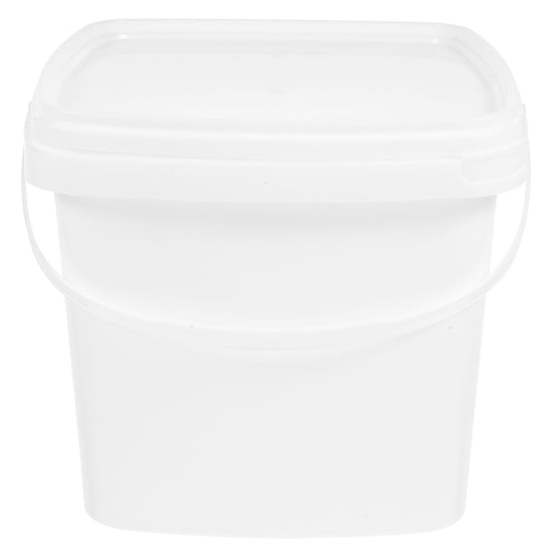 Cubo de plástico con tapa y asa Cubo de agua portátil Contenedor Cubo portátil