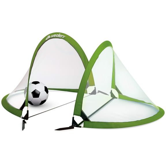 Kids Soccer Training Nets Portable Soccer Goal 4 Foot Instant Pop Up (Set of 2)