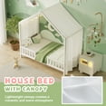 thumbnail image 4 of Noble house Montessori Floor Bed with Canopy, Twin Bed Frame for Kids,White, 4 of 10