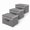 Gray, variant on Beige Foldable Storage Bins 3-Pack, Lidded Cloth Organizers with Handles for Closet, 15x10x10 in