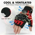 thumbnail image 3 of Fingerless Motorcycle Gloves for Men, Half Finger Motorbike Gloves for BMX ATV MTB Riding, Road Racing, Cycling, Climbing, Motocross, 3 of 7