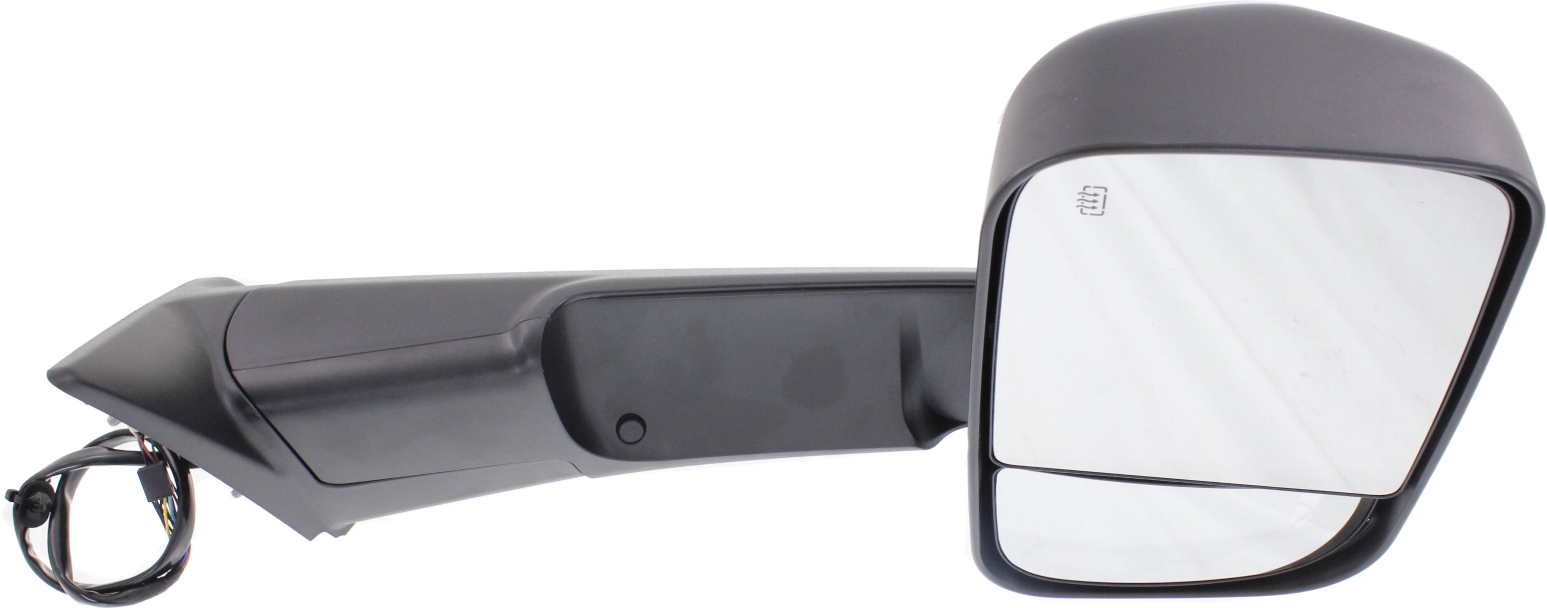 Towing Mirror Compatible With 2013-2018 Ram 2500 3500 Right Passenger Side Heated w/ Blind Spot Corner Glass In-housing Signal Light Textured Black Kool-Vue