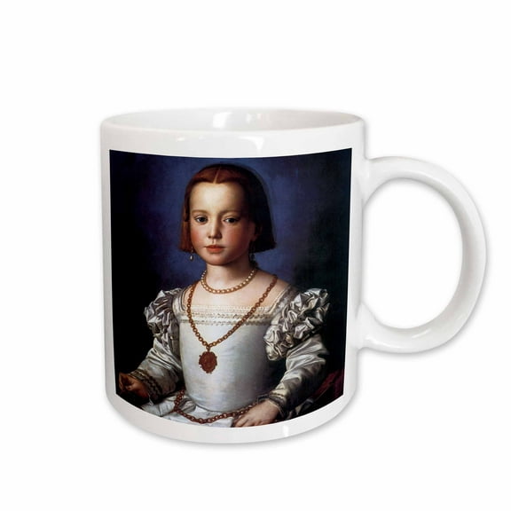 3drose, Bia Demedici by Agnolo Bronzino, 11oz Mug