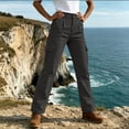 thumbnail image 5 of Mifsaly High Waisted Cargo Pants Women Lightweight Straight Leg Hiking Pant with Multi Pockets Lightweight Casual Relaxed Fit Outdoor Outfits Gray,M, 5 of 7