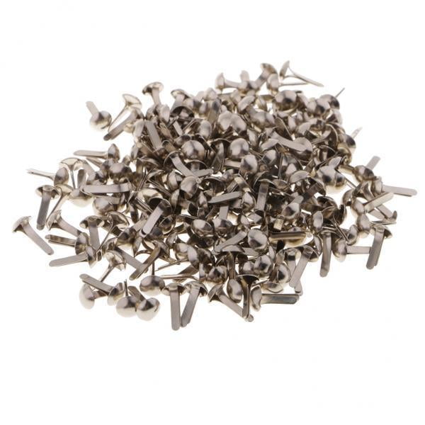 jifeng 2X 200pcs Mini Decorative Round Head Split Pins Metal Brads Paper Fasteners for