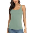 thumbnail image 1 of Women's Cotton Camisole With Shelf Bra Wider Adjustable Straps Basic Tank Tops High quality, 1 of 5