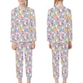 thumbnail image 4 of DISNIMO Rabbit Easter Pajamas for Kids Girls Size 16 Pajama Sets for Kids 2 Piece Pajama Set Girls Pjs Sets for Kids Long Sleeve Pajamas Girls Loungewear Set Kids Sleepwear Girls, 4 of 7