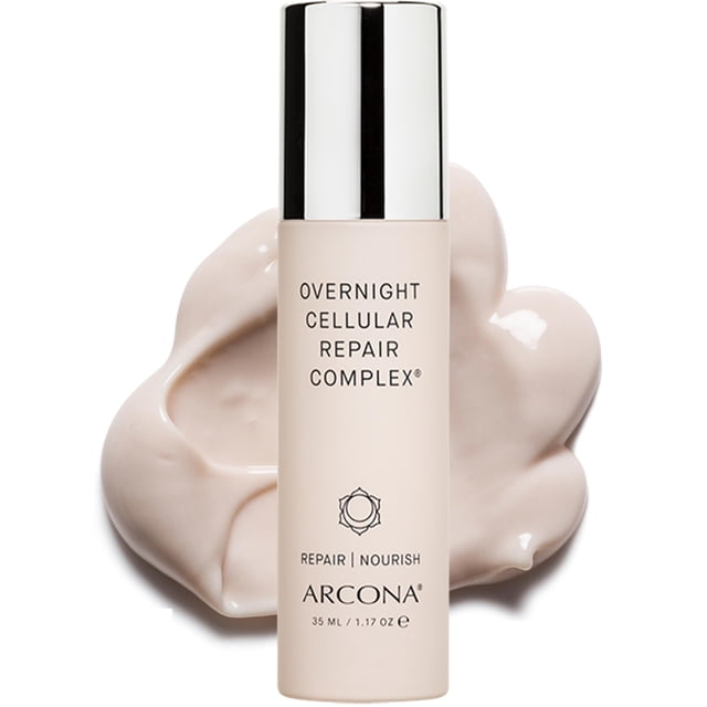 ARCONA Overnight Cellular Complex Serum - Nutre la piel con jojoba, cera de hoja de frambuesa, rosa mosqueta y resveratrol rico en antioxidantes, 1,17 oz, fabricado en los EE. UU.