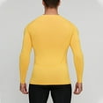 thumbnail image 4 of DDAPJ pyju Men's Gym Workout Long Sleeve T Shirt Lightweight Quick Dry Moisture Wicking Active Shirts Running Fitness Tee Yellow XXL, 4 of 7