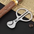 thumbnail image 2 of Cigar Supplies Classic Stainless Steel Cigar Scissors Round Cutter Head Guillotine Knife Smoking Accessories for Cohiba Cigar (Silver), 2 of 7