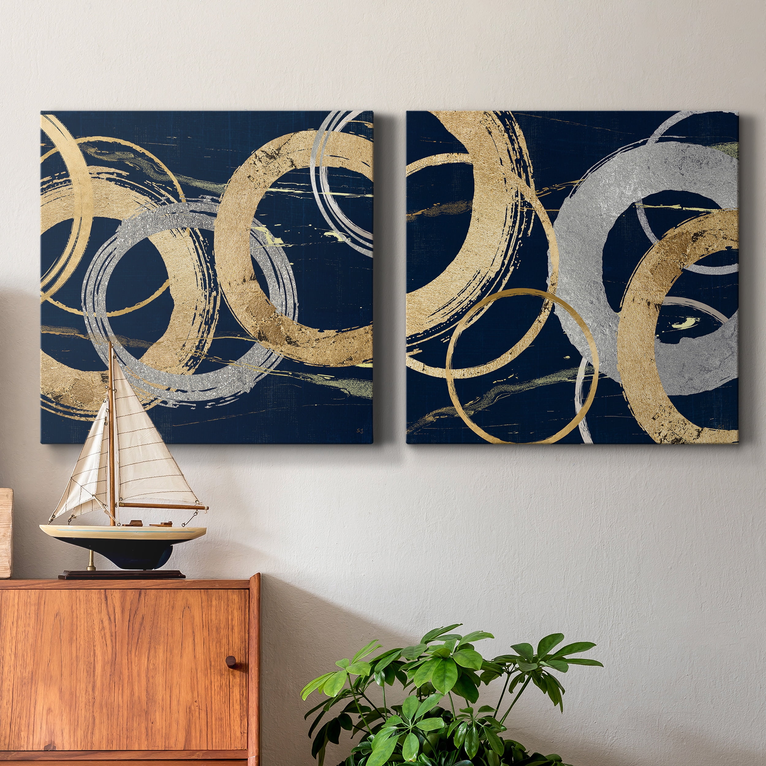Atmosphere Detail I - Premium Gallery Wrapped Canvas - Ready to Hang Set of 2 - 24 x 24 Each