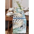 thumbnail image 2 of Hokiten Table Runners 36 Inches Long Dress Scarves, Coastal Ocean Farmhouse Kitchen/Dining Table Runner, Short Coffee Tablerunners, Summer Nautical Compass Shell Seaweed 13x36 Inch, 2 of 7