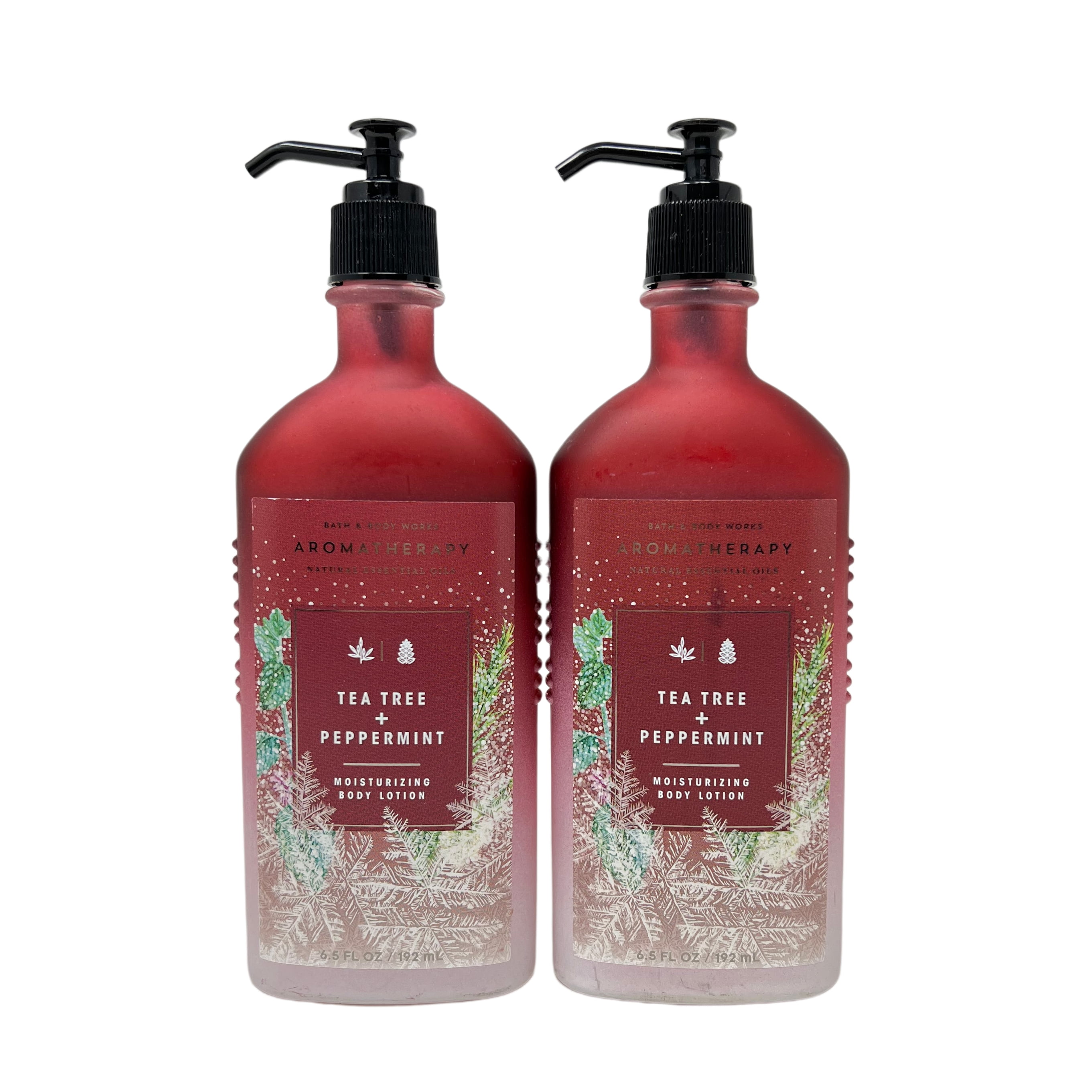 Bath and Body Works 2 Pack Aromatherapy TEA TREE + PEPPERMINT Moisturizing Body Lotion - Full Size