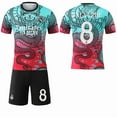 thumbnail image 1 of 2526 New Dragon Gradient Color No. 9 Mbappe 7 Vinicius Real Madrid Special Commemorative Edition Football Jersey Set 26 Real Madrid Color Dragon No. 8 Sockless SetL, 1 of 2