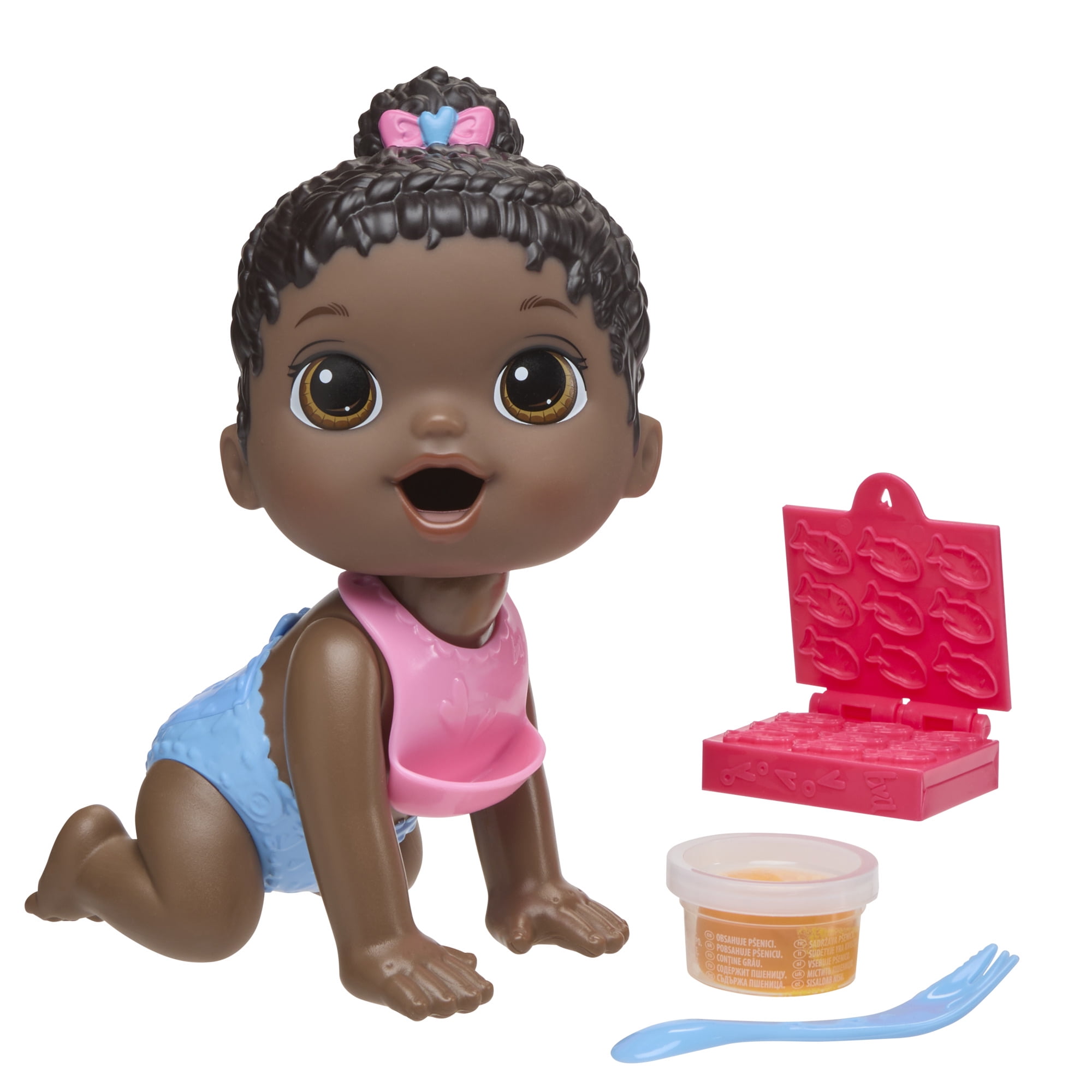 Baby Alive Lil Snacks Doll, Eats and "Poops," 8-inch Baby Doll Toy, Kids 3 and Up