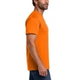 thumbnail image 3 of High Visibility Safety T-Shirt, Orange, Size S-5XL | Hanes Short Sleeve Shirt | Men Hi Vis Tee, 5 oz, 60/40 Cotton/Polyester, 3 of 5