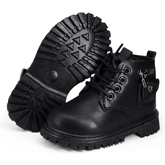 Toddler Boys Girls Hiking Boots Classic Ankle Boots Waterproof Outdoor Insulated Anti-Slip Rubber Sole Winter Snow Boots(Toddler/Little Kid)