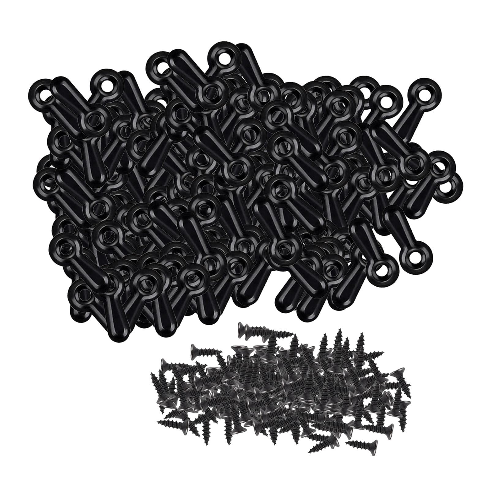 GUOOL Black Buttons Fixing Fasteners Photo Hardware Backing Clips and 300 Screws for Hanging Picture Drawing Photos Surface Plated