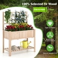 thumbnail image 6 of Patiojoy Raised Garden Bed with Trellis 48x23x63 Inch Elevated Planter Box with Bed Liner Bottom Storage Shelf, 6 of 10