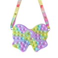 thumbnail image 1 of Juguete Sensorial De Burbujas De Empuje, Nudo De Lazo, Bolso De Hombro De Pavo Real, Monedero, Juguetes Para Aliviar El Estrés, Juguete De Descompresión De Silicona Para Niños Y Adultos Vogacara AP006311-01, 1 of 6