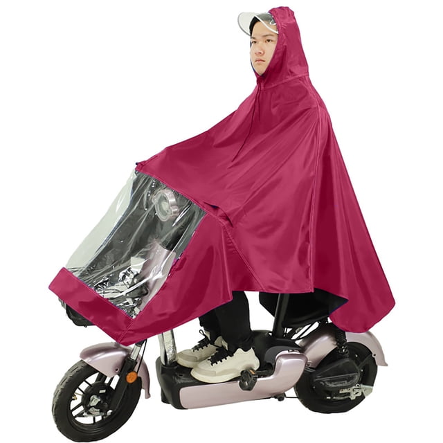 Motorcycle Rain Poncho Unisex Oxford Cloth Raincoat with Excellent Waterproof Performance Lightweight and Durable for Electric Bikes, Single Person Use