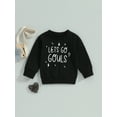thumbnail image 2 of Liacowi Toddler Boy Girl Fall Sweatshirt Long Sleeve Round Neck Letter  Ghost Print Pullover Loose Tops for Halloween, 2 of 8