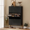 thumbnail image 2 of HOMCOM Armoire à Chaussures avec 3 Tiroirs Basculants, Armoire de Rangement à Chaussures Mince, Noir, 2 of 10