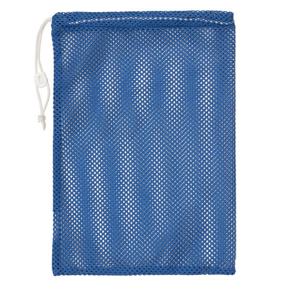 Champion Sports 12x18" Heavy Duty Nylon Mesh Equipment Bag w Drawstring, Blue by Champion Sports