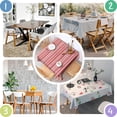 thumbnail image 4 of Red and White Christmas Pattern Square Tablecloth,Waterproof Square Table Cover,Wipeable Spillproof Washable Table Cover for Home Kitchen Party Decor 42"X42"(107x107cm), 4 of 6