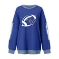 thumbnail image 2 of Game Day Football Sweatshirt Women Cute Graphic Long Sleeve Crewneck Pullover Top Casual Rugby T-Shirts Fan Shirts, 2 of 4