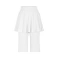 thumbnail image 5 of HUJlwoi Capri Skirted Legging for Women High Waist Tennis Yoga Pants Casual Trendy Athletic Golf Leggings with Skirts, 5 of 7